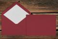 [16401172] Briefhüllen mit Seidenfutter C5 157x225 mm Nassklebend Rosso gerippt 100 g/qm